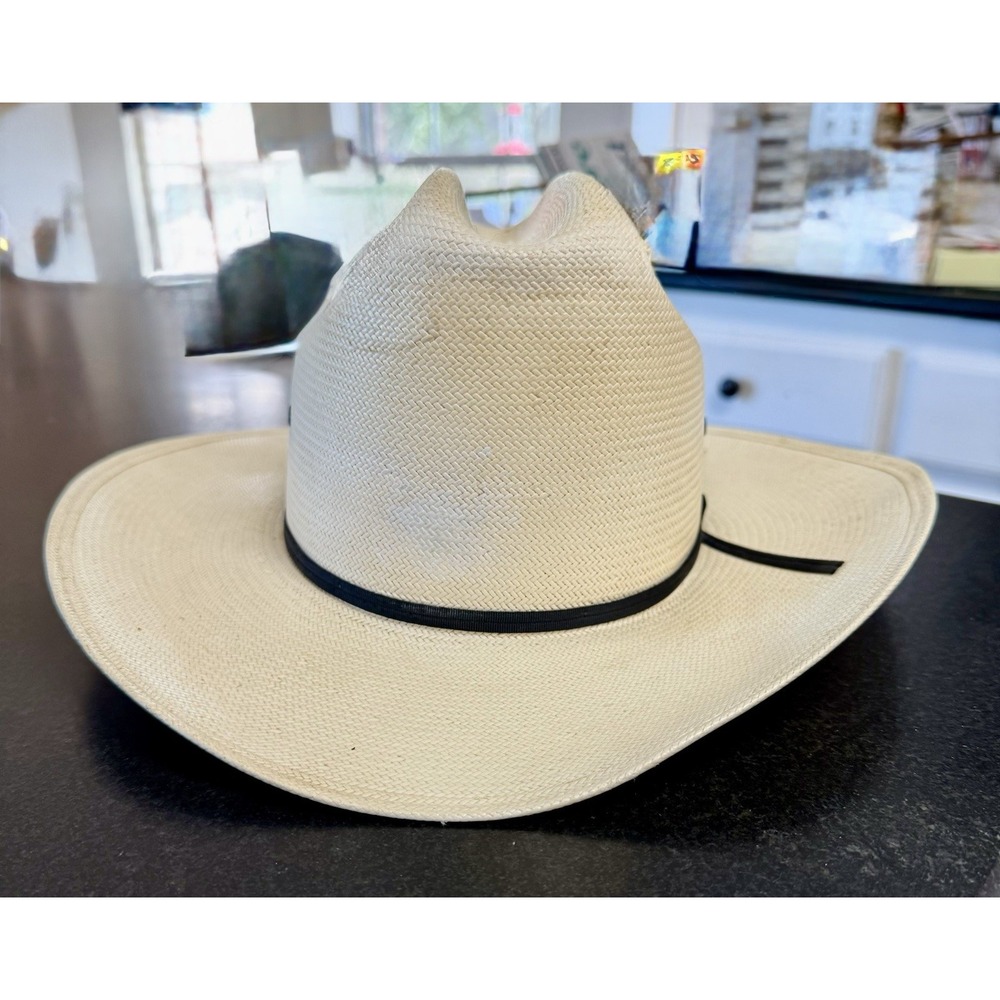 Stetson Western Cowboy Straw Hat Natural Size 7 1/4 58 JBS USA Style